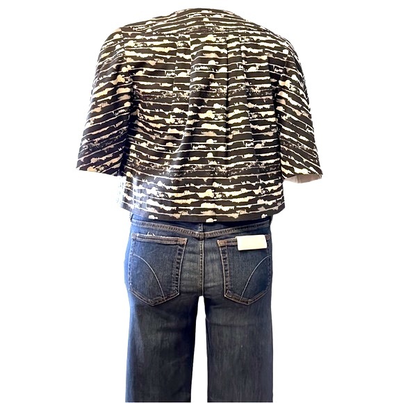 Marc by Marc Jacobs Cropped Print Blazer Jacket, Small - Picture 8 of 14